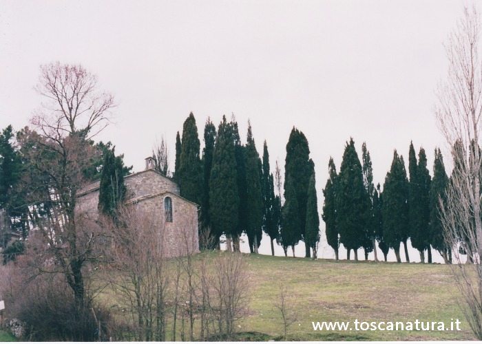 La chiesa del villaggio di Campi